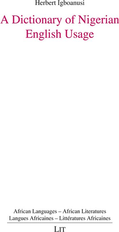 A Dictionary of Nigerian English Usage