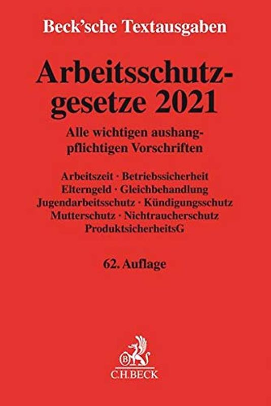 Arbeitsschutzgesetze 2021