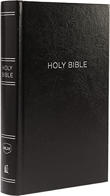 NKJV Holy Bible, Personal Size Giant Print Reference Bible, Black, Hardcover, 43,000 Cross References, Red Letter, Comfort Print: New King James Version