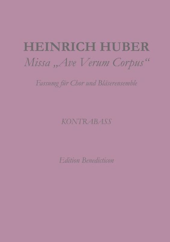 Missa Ave Verum Corpus. Kontrabass