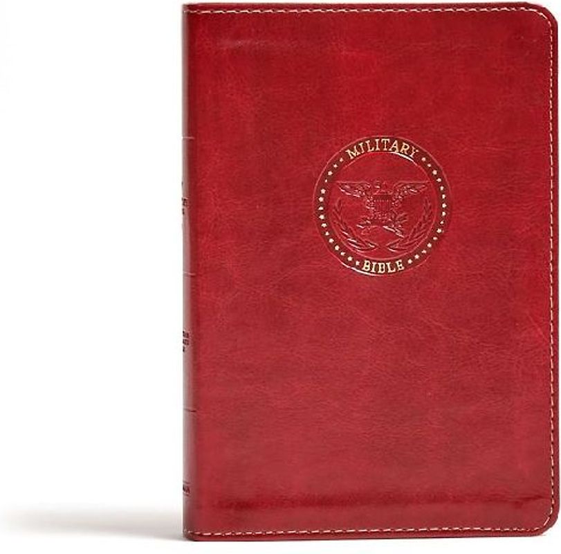 CSB Military Bible, Burgundy Leathertouch