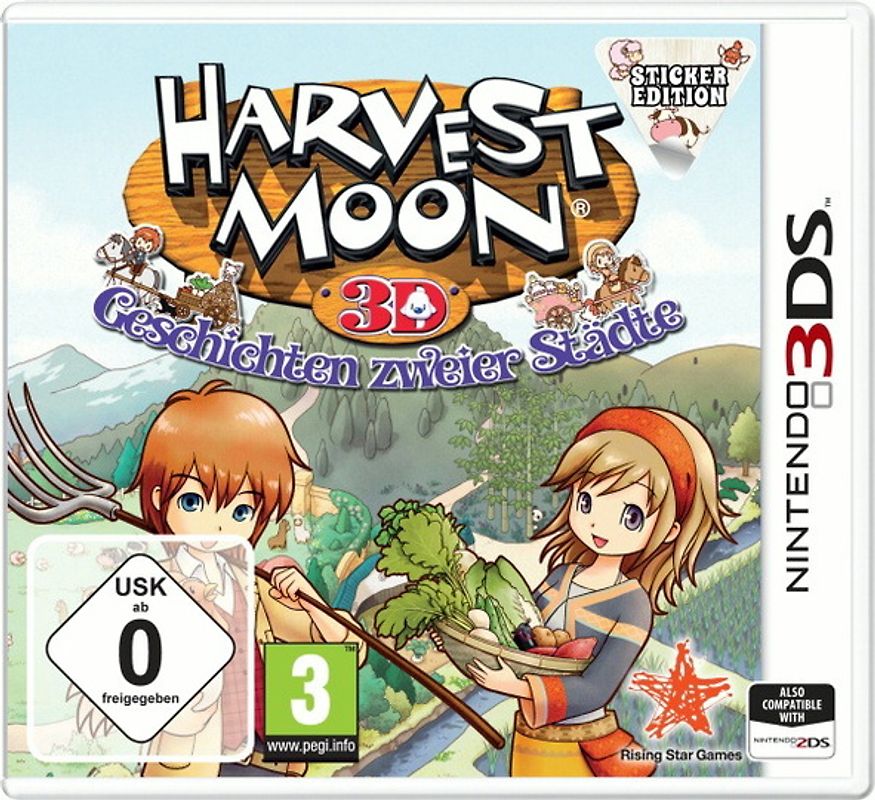 Harvest Moon 3D: Geschichten zweier Städte - Stciker Edition Nintendo 3DS