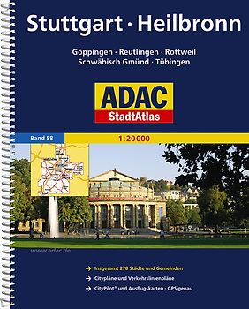 ADAC Stadtatlas Stuttgart, Heilbronn 1:20.000