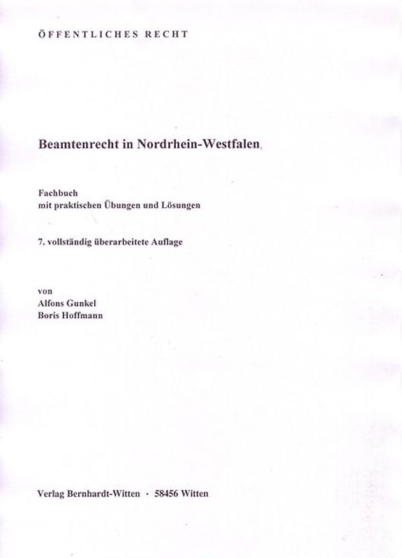 Beamtenrecht in Nordrhein-Westfalen