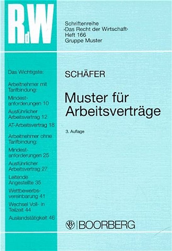 Muster für Arbeitsverträge