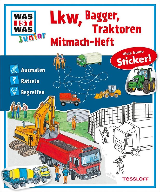 Mitmach-Heft Lkw, Bagger, Traktoren