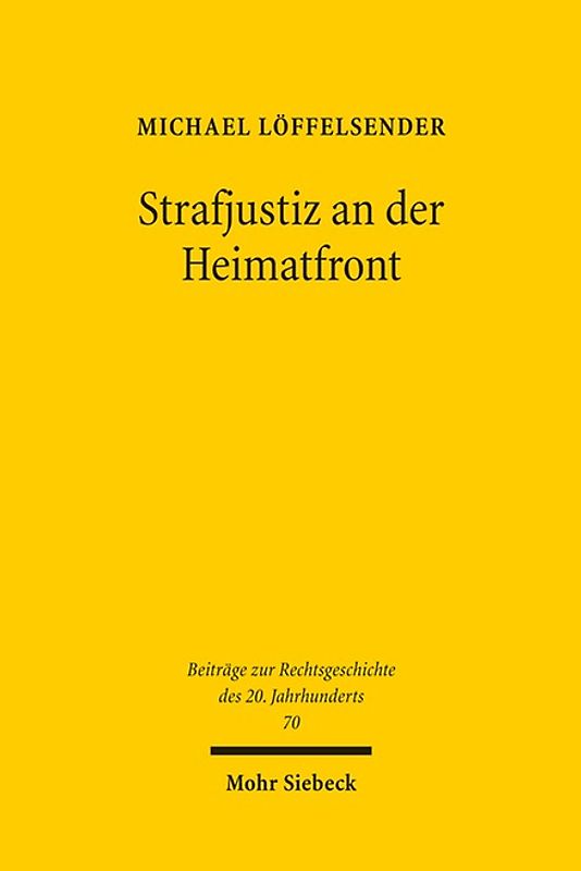 Strafjustiz an der Heimatfront