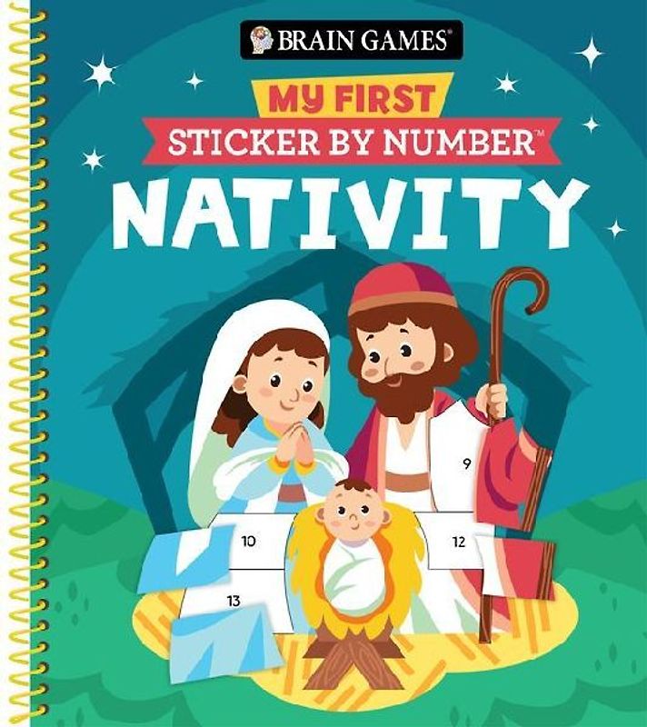 Brain Games - My First Sticker by Number: Nativity - Includes the Story of Jesus's Birth