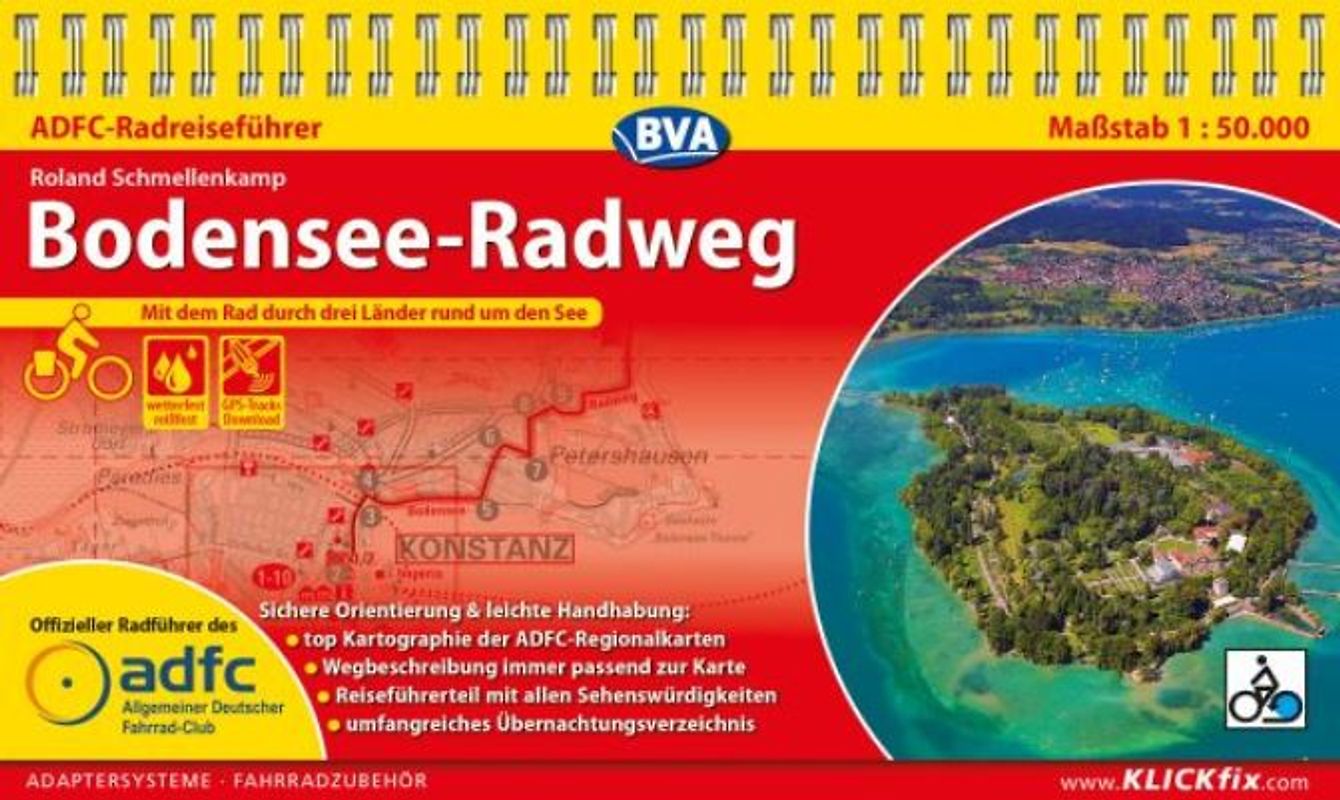 ADFC-Radreiseführer Bodensee-Radweg 1:50.000 praktische Spiralbindung, reiß- und wetterfest, GPS-Tracks Download