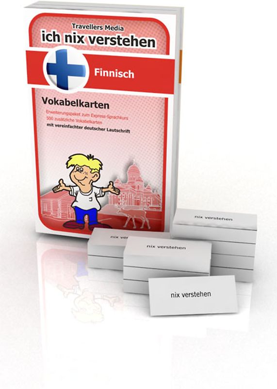 Ich nix verstehen - Erweiterungspaket Vokabelkarten Finnisch. Erweiterungssatz zum Finnisch-Sprachkurs. 500 Vokabelkarten mit vereinfachter deutscher Lautschrift