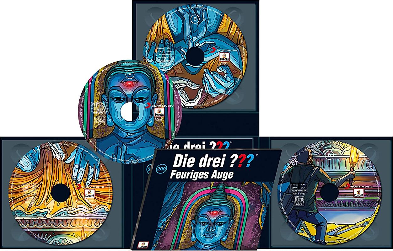 Die drei ???: Folge 200 - Feuriges Auge [Limited Deluxe-Edition, 4 CDs, inkl. Sticker]