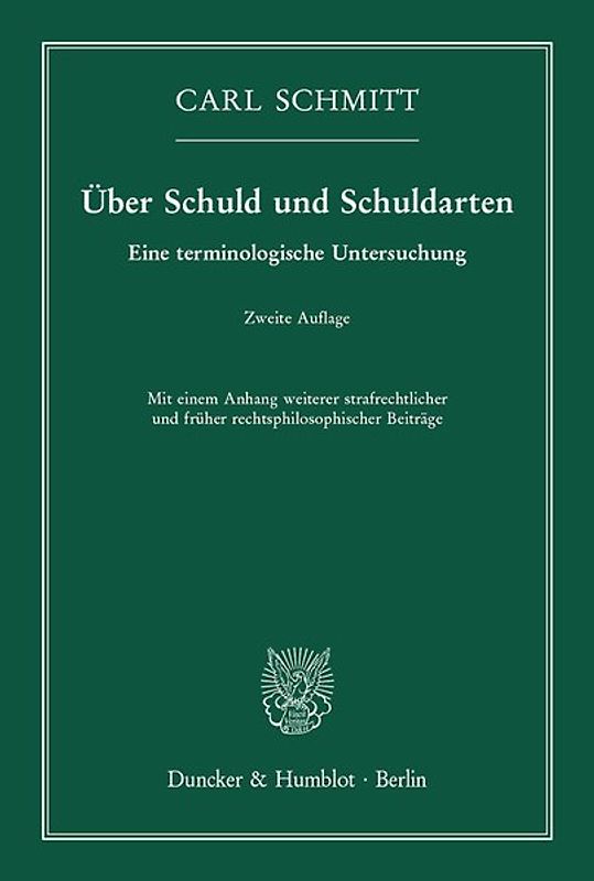Über Schuld und Schuldarten.
