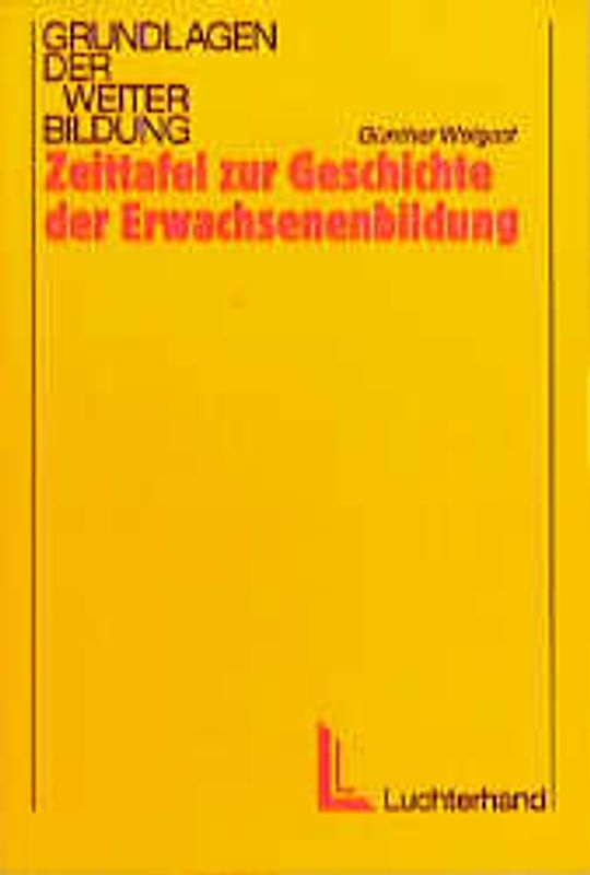 Zeittafel zur Geschichte der Erwachsenenbildung