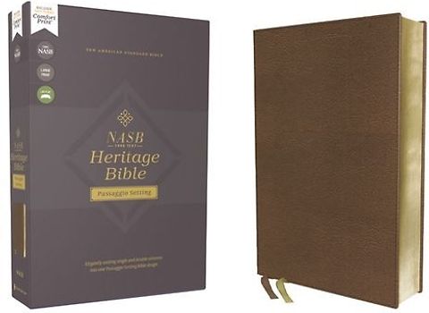 NASB, Heritage Bible, Passaggio Setting, Leathersoft, Brown, 1995 Text, Comfort Print