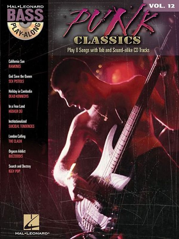 Bass Play Along Volume 12 Punk Classics Bass Guitar Book/Cd (Hal Leonard Bass Play-Along) - Various