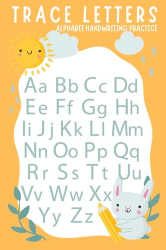 Trace Letters - Alphabet Handwriting Practice workbook for kids: Preschool writing Workbook, trace numbers, coloring, Kindergarten and Kids Ages 3-5, peach workbook, (Preschool & Kindergarten)