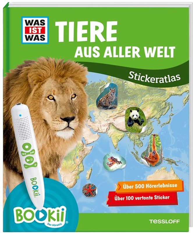 BOOKii® WAS IST WAS Stickeratlas Tiere aus aller Welt