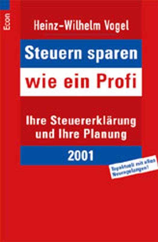 Steuern sparen wie ein Profi 2001