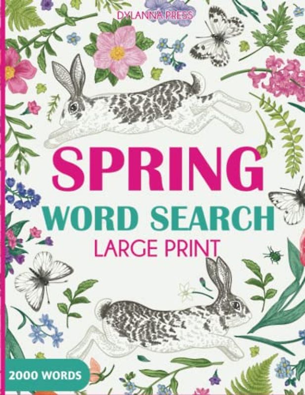 Spring Word Search Large Print: Fun and Challenging Word Find Puzzles for Adults