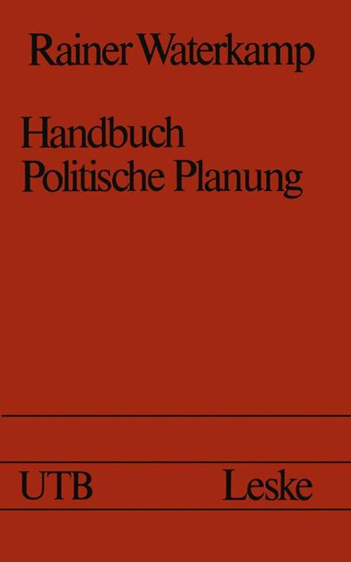 Handbuch politische Planung