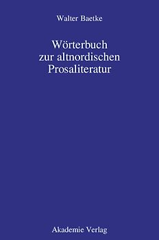 Wörterbuch zur altnordischen Prosaliteratur