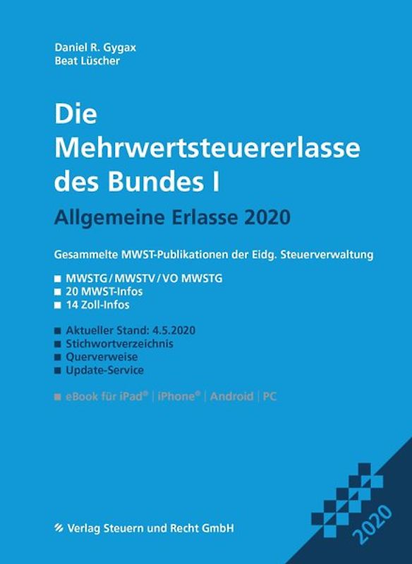 Die Mehrwertsteuererlasse des Bundes I 2020