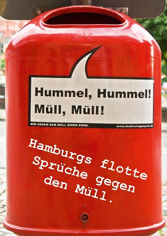Hamburgs flotte Sprüche gegen den Müll. (Posterbuch DIN A4 hoch)