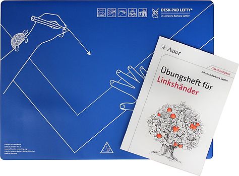 Schreibtisch-Auflage für Linkshänder DESK-PAD LEFTY®, mit Übungsheft