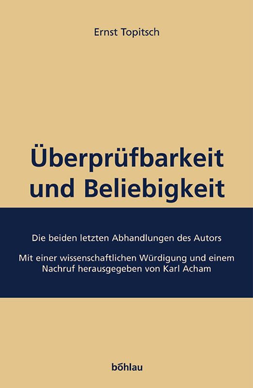 Überprüfbarkeit und Beliebigkeit