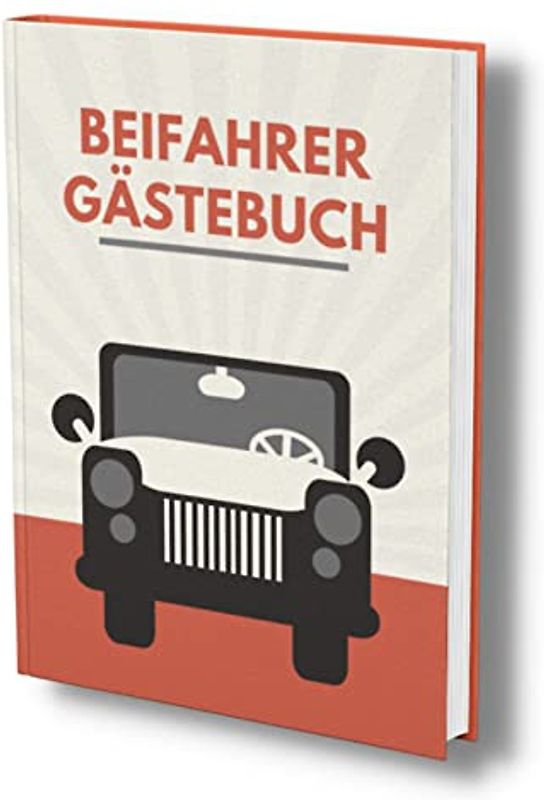 Beifahrer Gästebuch: Mitfahrer bewerten die Autofahrt. Eine Geschenkidee zur bestandenen Führerscheinprüfung & als Fahranfänger Geschenk.