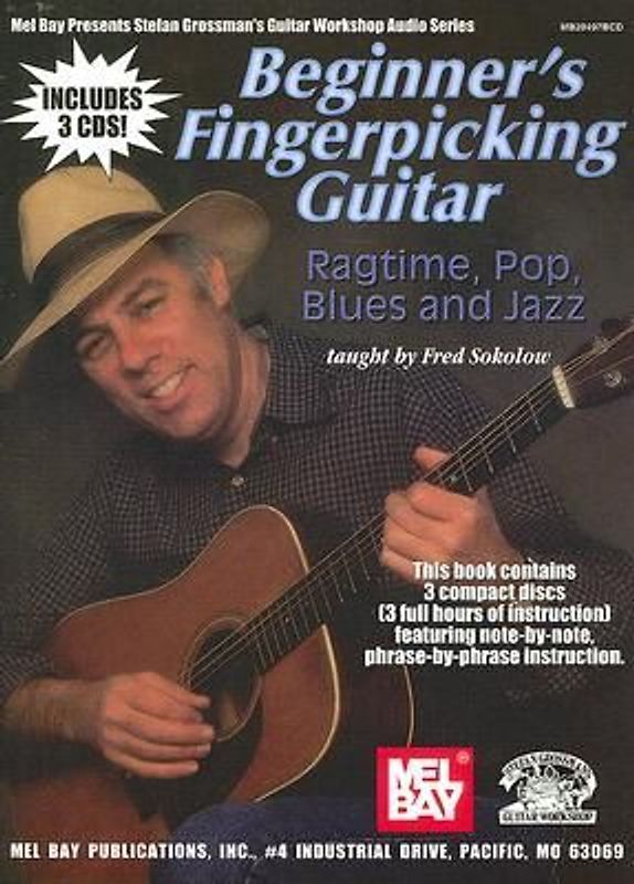 Beginner's Fingerpicking Guitar: Ragtime, Pop, Blues and Jazz [With 3cds]
