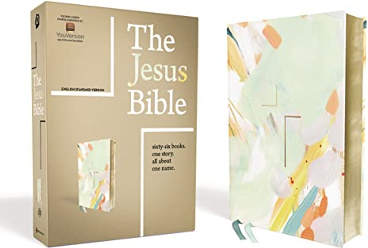 The Jesus Bible Artist Edition, ESV, Leathersoft, Multi-color/Teal: English Standard Version, Multi-Color/Teal, Leathersoft