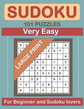Sudoku puzzle large print: Easy level puzzles for all who love brain games.