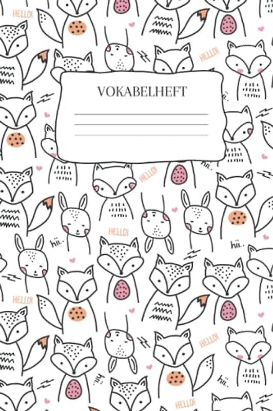Vokabelheft: Vokabelheft Fuchs, 60 Seiten mit je 2 Spalten, A5