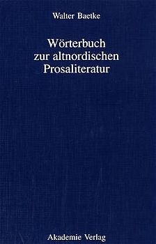 Wörterbuch zur altnordischen Prosaliteratur