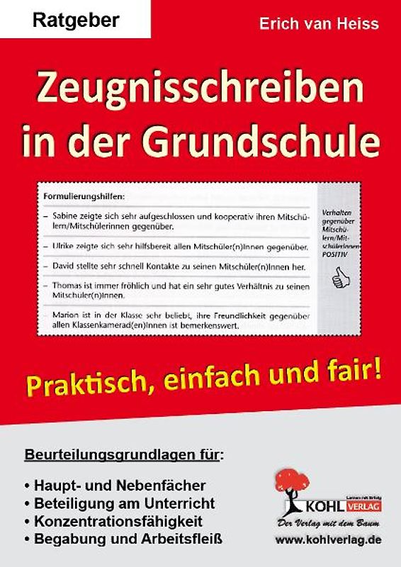 Zeugnisbeurteilungen in der Grundschule