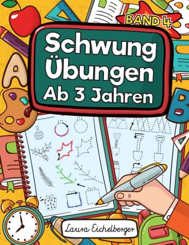 Schwungübungen Ab 3 Jahren - Band 4: Übungsheft Mit Schwungübungen Zur Erhöhung Der Konzentration, Augen-Hand-Koordination Und Feinmotorik. Ideale Vorbereitung Für Den Kindergarten!