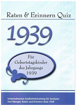 Raten und Erinnern Quiz 1939