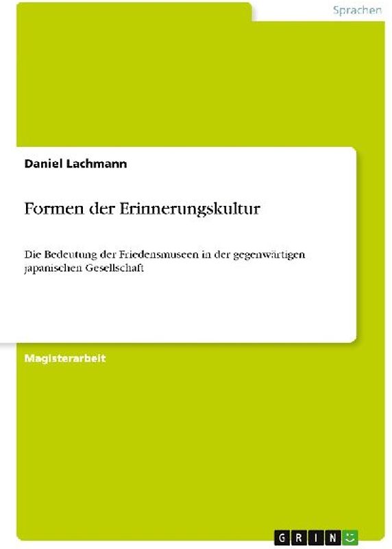 Formen der Erinnerungskultur