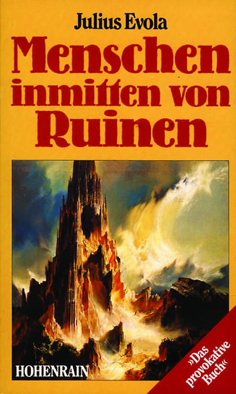 Menschen inmitten von Ruinen