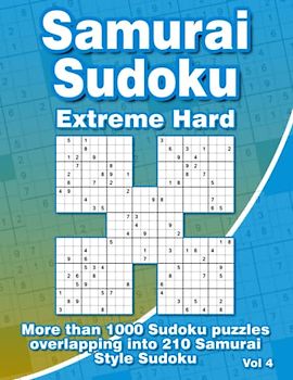 Extreme Difficult Samurai Sudoku Puzzles for Adults: Very Hard Sudoku Puzzle Book with 210 Samurai Style Puzzles for Professionals