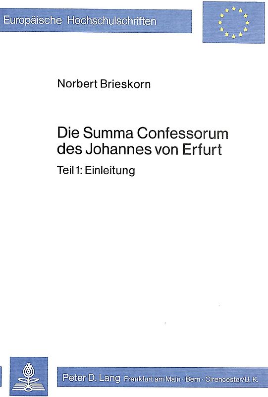 Die Summa Confessorum des Johannes von Erfurt