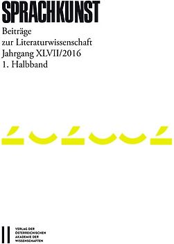 Sprachkunst. Beiträge zur Literaturwissenschaft / Sprachkunst Jahrgang XLVII/2016 1.Halbband