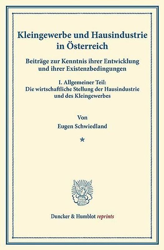 Kleingewerbe und Hausindustrie in Österreich.