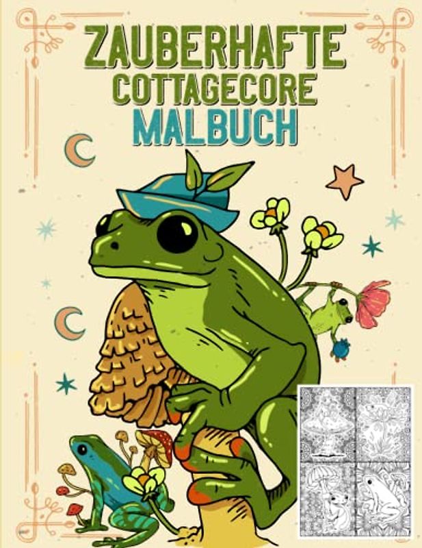 Zauberhafte Cottagecore Malbuch: Cottagecore und Tiermalbuch mit Mandalas