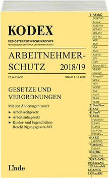 KODEX Arbeitnehmerschutz 2018/19