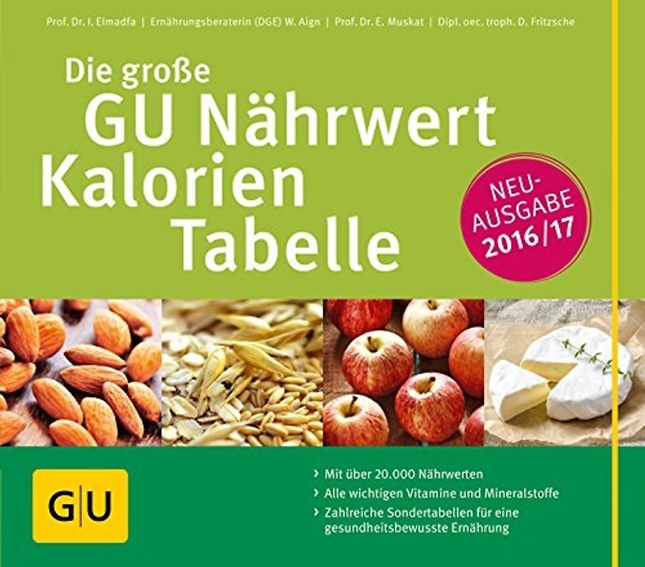 Die große GU Nährwert-Kalorien-Tabelle 2016/17