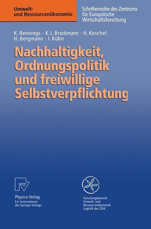 Nachhaltigkeit, Ordnungspolitik und freiwillige Selbstverpflichtung