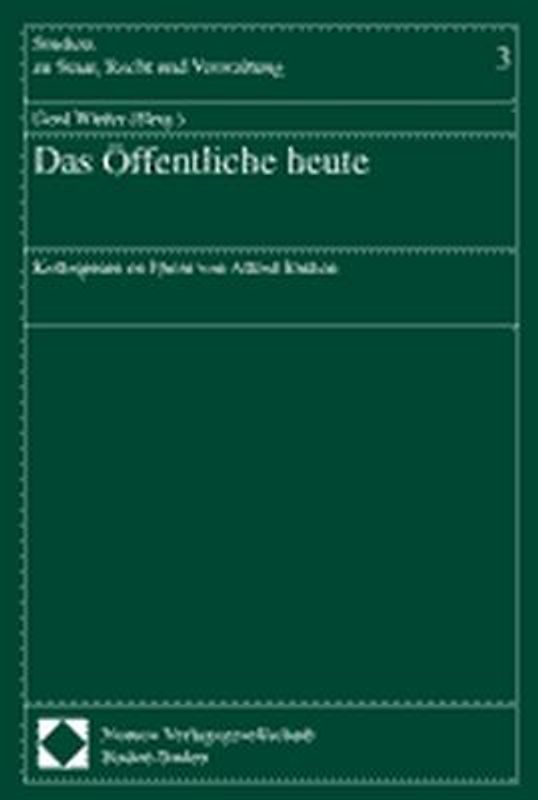 Das Öffentliche heute