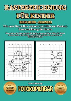 Wie man Tier-Selfies zeichnet (mit Hilfe von Rastern) Rasterzeichnung für Kinder